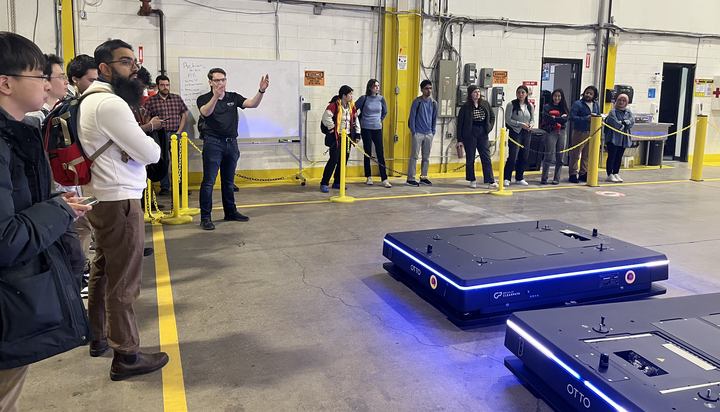 James shows two autonomous mobile robot platforms